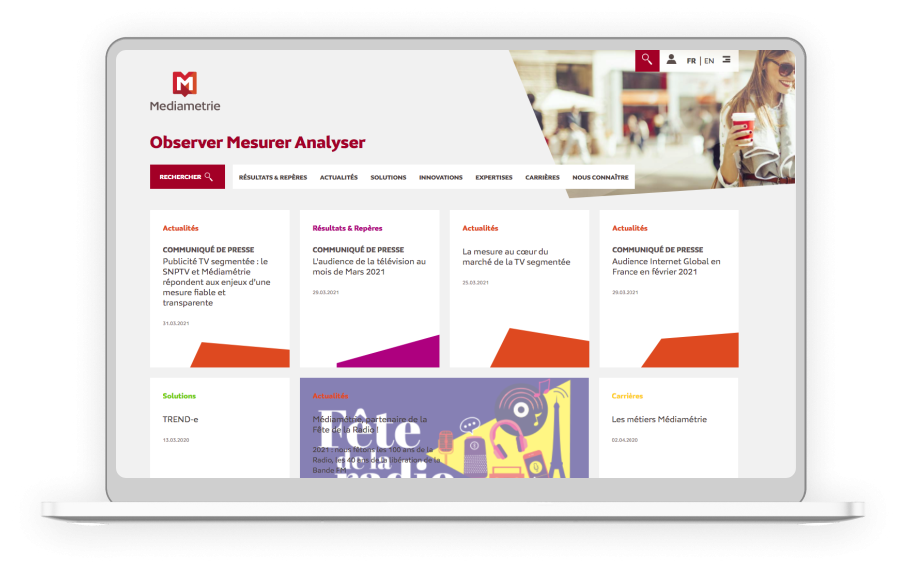 Homepage de Médiamétrie