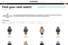 Catalogue de montres avec un moteur à facette