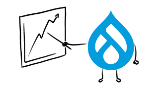 Logo Drupal faisant preuve de stratégie